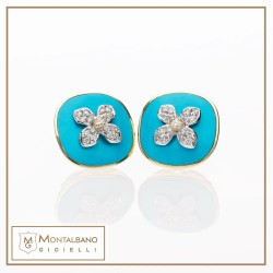 Allegra smalto con fiore 18kt